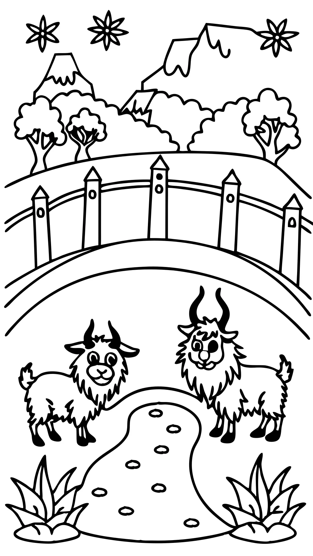 billy goat gruff coloring pages